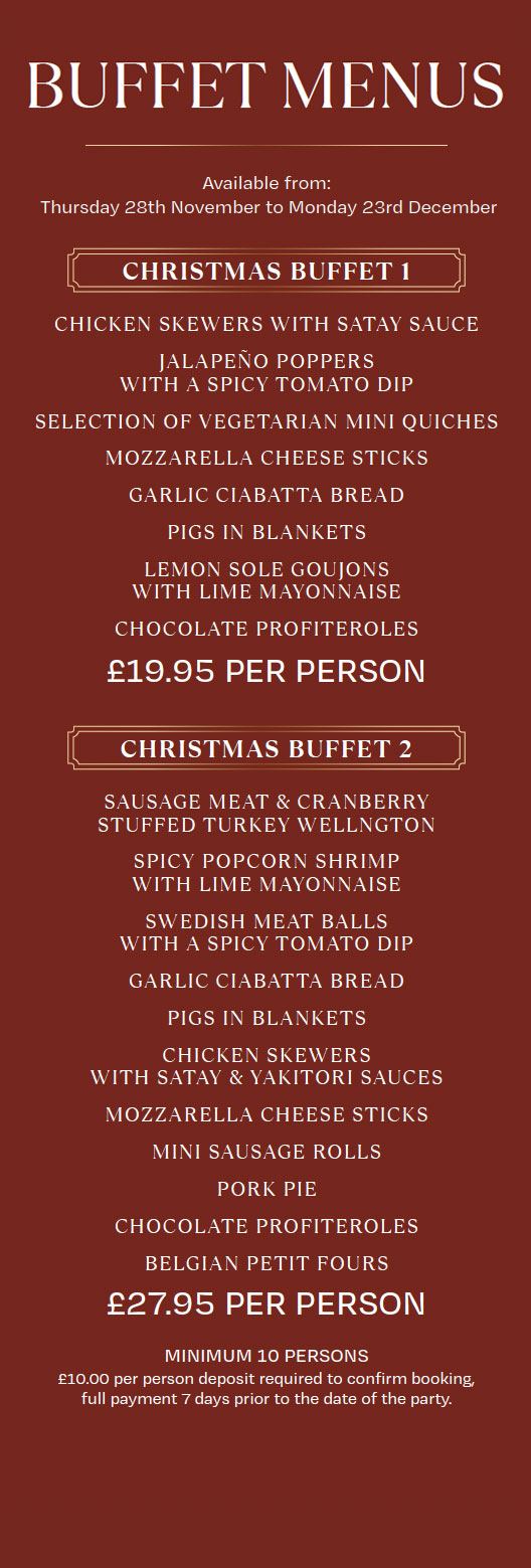 christmas buffet menu