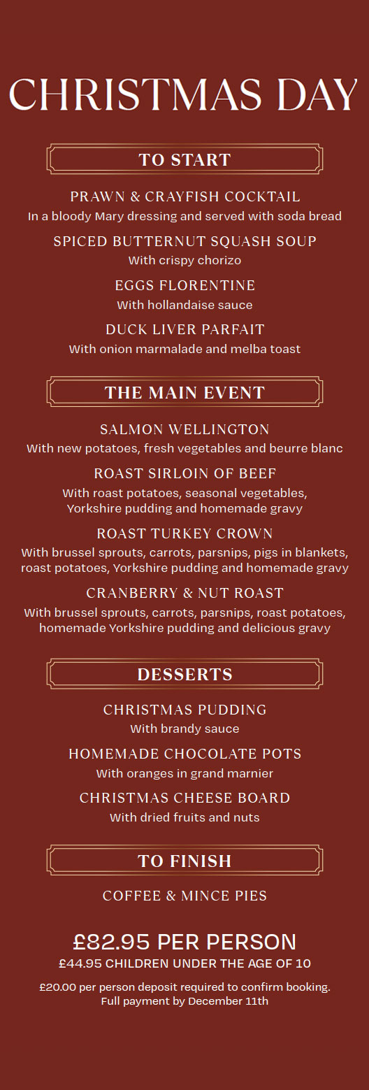 christmas day menu